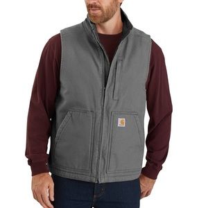 Carhartt grey Sherpa lined  vest - Frost beer work